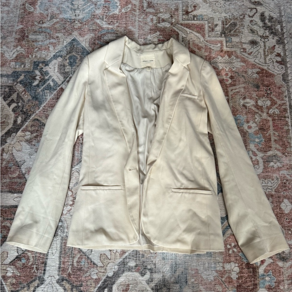 Silence + Noise Cream Blazer – Size Small, Single Button